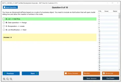 SAP C_C4H460_21 SAP Certified Associate - Developer - SAP Sales and Service Cloud Practice test exam simulator test engine exam Prep practice test questions answers Image 8