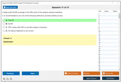 Huawei H19-368 HCS-Pre-sales IP-Transmission &amp; Access Practice test exam simulator test engine exam Prep practice test questions answers Image 11