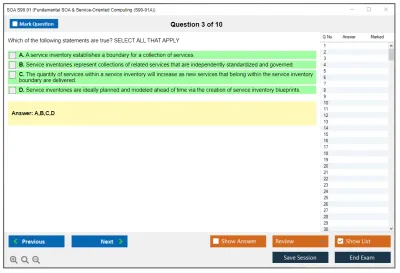 SOA S90.01 Fundamental SOA & Service-Oriented Computing Practice test exam simulator test engine exam Prep practice test questions answers Image 3