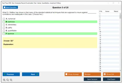Test Prep GRE-Test GRE General Test Practice test exam simulator test engine exam Prep practice test questions answers Image 5