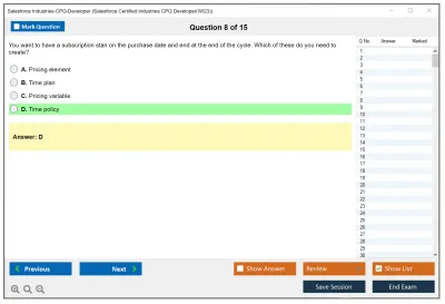 Salesforce Industries-CPQ-Developer Salesforce Certified Industries CPQ Developer Practice test exam simulator test engine exam Prep practice test questions answers Image 8