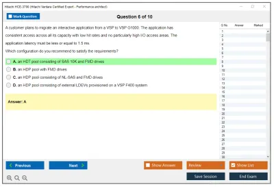 Hitachi HCE-3700 Hitachi Vantara Certified Expert - Performance architect Practice test exam simulator test engine exam Prep practice test questions answers Image 6