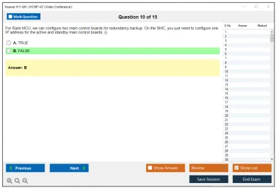 Huawei H11-861 HCNP-VC (Video Conference) Practice test exam simulator test engine exam Prep practice test questions answers Image 10