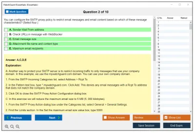 WatchGuard Essentials Fireware Essentials Exam Practice test exam simulator test engine exam Prep practice test questions answers Image 2