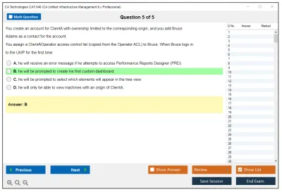 CA Technologies CAT-540 CA Unified Infrastructure Management 8.x Proven Professional Exam Practice test exam simulator test engine exam Prep practice test questions answers Image 5