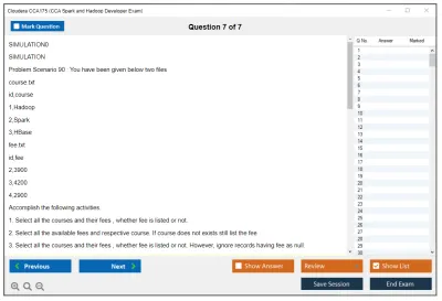 Cloudera CCA175 CCA Spark and Hadoop Developer Exam Practice test exam simulator test engine exam Prep practice test questions answers Image 7