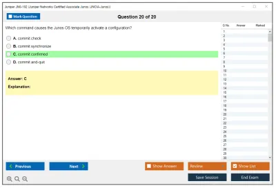 Juniper JN0-102 Juniper Networks Certified Associate Junos (JNCIA-Junos) Practice test exam simulator test engine exam Prep practice test questions answers Image 20