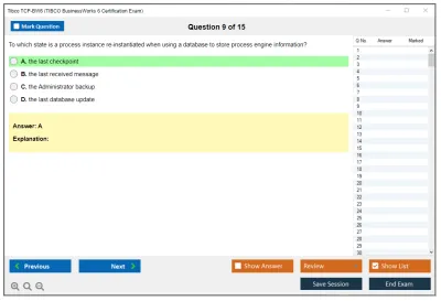 Tibco TCP-BW6 TIBCO BusinessWorks 6 Certification Exam Practice test exam simulator test engine exam Prep practice test questions answers Image 9