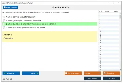 Isaca CISA Certified Information Systems Auditor Practice test exam simulator test engine exam Prep practice test questions answers Image 11