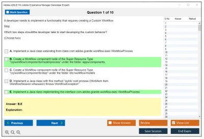 Adobe AD0-E116 Adobe Experience Manager Developer Expert Practice test exam simulator test engine exam Prep practice test questions answers Image 1