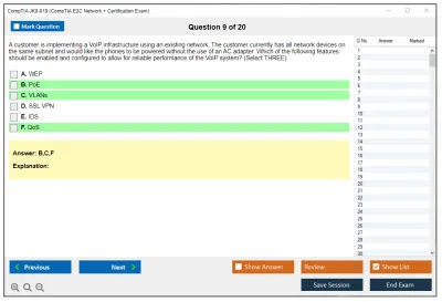 CompTIA JK0-019 CompTIA E2C Network + Certification Exam Practice test exam simulator test engine exam Prep practice test questions answers Image 9