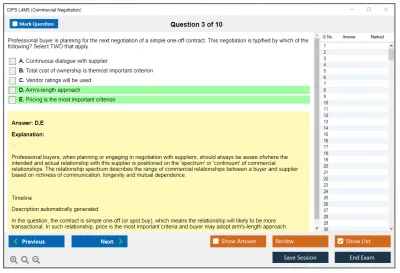 CIPS L4M5 Commercial Negotiation Practice test exam simulator test engine exam Prep practice test questions answers Image 3