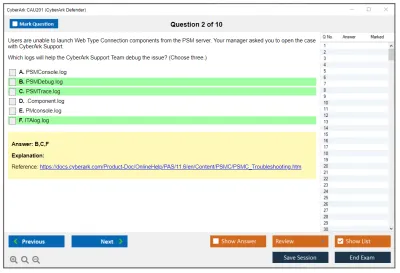 CyberArk CAU201 CyberArk Defender Practice test exam simulator test engine exam Prep practice test questions answers Image 2