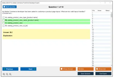 Adobe AD0-E710 Adobe Commerce Front-End Developer Expert Practice test exam simulator test engine exam Prep practice test questions answers Image 1