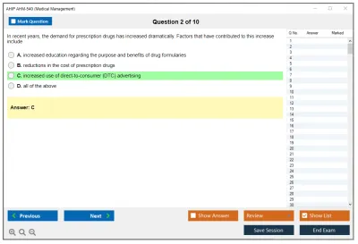 AHIP AHM-540 Medical Management Practice test exam simulator test engine exam Prep practice test questions answers Image 2