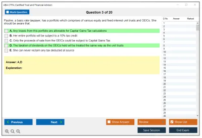 ABA CTFA Certified Trust and Financial Advisor Practice test exam simulator test engine exam Prep practice test questions answers Image 3