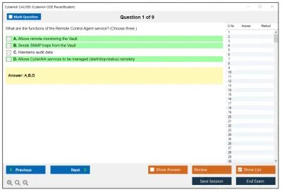 CyberArk CAU305 CyberArk CDE Recertification Practice test exam simulator test engine exam Prep practice test questions answers Image 1