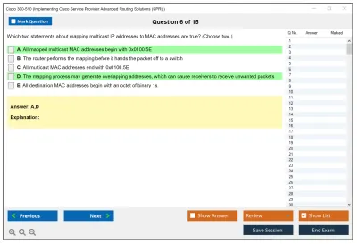Cisco 300-510 Implementing Cisco Service Provider Advanced Routing Solutions Practice test exam simulator test engine exam Prep practice test questions answers Image 6
