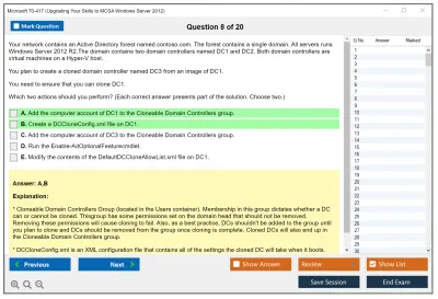 Microsoft 70-417 Upgrading Your Skills to MCSA Windows Server 2012 Practice test exam simulator test engine exam Prep practice test questions answers Image 8