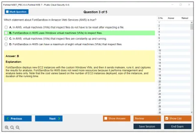 Fortinet NSE7_PBC-6.4 Fortinet NSE 7 - Public Cloud Security 6.4 Practice test exam simulator test engine exam Prep practice test questions answers Image 3