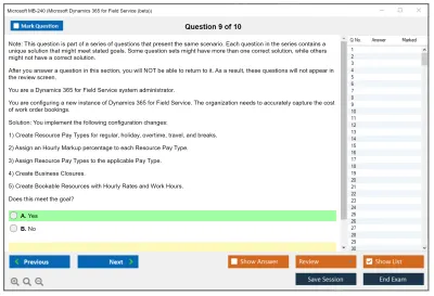 Microsoft MB-240 Microsoft Dynamics 365 Field Service Functional Consultant Practice test exam simulator test engine exam Prep practice test questions answers Image 9