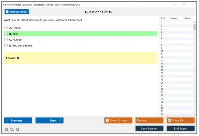 Salesforce Pardot-Consultant Salesforce Certified Pardot Consultant Practice test exam simulator test engine exam Prep practice test questions answers Image 11