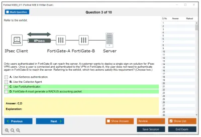 Fortinet NSE8_811 Fortinet NSE 8 Written Exam Practice test exam simulator test engine exam Prep practice test questions answers Image 3