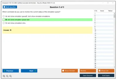 Checkpoint 156-730 IBM Certified Associate Administrator - Security QRadar SIEM V7.2.8 Practice test exam simulator test engine exam Prep practice test questions answers Image 5
