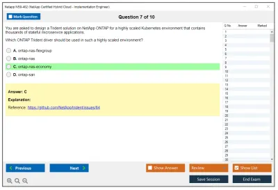Netapp NS0-402 NetApp Certified Hybrid Cloud Implementation Engineer Practice test exam simulator test engine exam Prep practice test questions answers Image 7
