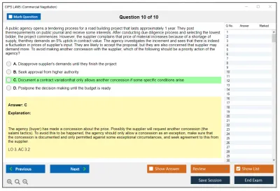 CIPS L4M5 Commercial Negotiation Practice test exam simulator test engine exam Prep practice test questions answers Image 10