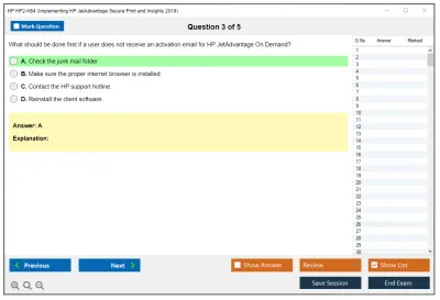 HP HP2-H84 Implementing HP JetAdvantage Secure Print and Insights 2019 Practice test exam simulator test engine exam Prep practice test questions answers Image 3