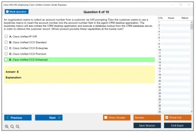 Cisco 500-052 Deploying Cisco Unified Contact Center Express Practice test exam simulator test engine exam Prep practice test questions answers Image 6