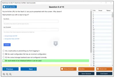 HashiCorp VA-002-P HashiCorp Certified: Vault Associate Practice test exam simulator test engine exam Prep practice test questions answers Image 8