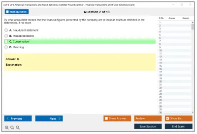 ACFE CFE-Financial-Transactions-and-Fraud-Schemes Certified Fraud Examiner - Financial Transactions and Fraud Schemes Exam Practice test exam simulator test engine exam Prep practice test questions answers Image 2