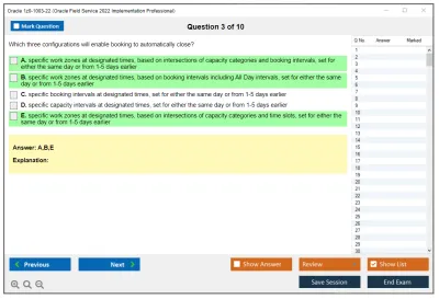 Oracle 1z0-1003-22 Oracle Field Service 2022 Implementation Professional Practice test exam simulator test engine exam Prep practice test questions answers Image 3