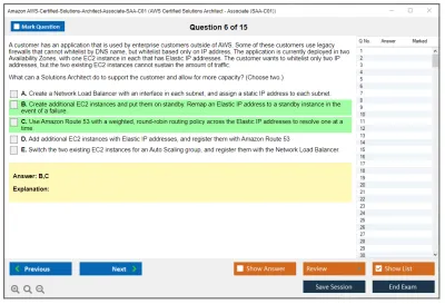 Amazon AWS AWS-Certified-Solutions-Architect-Associate-SAA-C01 AWS Certified Solutions Architect - Associate (SAA-C01) Practice test exam simulator test engine exam Prep practice test questions answers Image 6