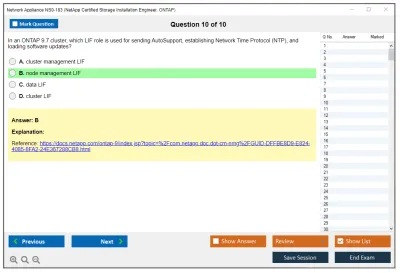 Network Appliance NS0-183 NetApp Certified Storage Installation Engineer, ONTAP Practice test exam simulator test engine exam Prep practice test questions answers Image 10
