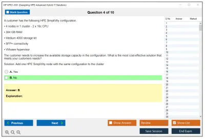 HP HPE1-H01 Designing HPE Advanced Hybrid IT Solutions Practice test exam simulator test engine exam Prep practice test questions answers Image 4