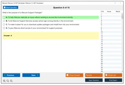 Sitecore Sitecore-10-NET-Developer Sitecore 10 .NET Developer Exam Practice test exam simulator test engine exam Prep practice test questions answers Image 8