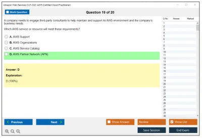 Amazon Web Services CLF-C02 AWS Certified Cloud Practitioner Practice test exam simulator test engine exam Prep practice test questions answers Image 19