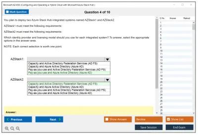 Microsoft AZ-600 Configuring and Operating a Hybrid Cloud with Microsoft Azure Stack Hub Practice test exam simulator test engine exam Prep practice test questions answers Image 4