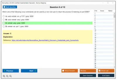 ServiceNow CIS-SM Certified Implementation Specialist - Service Mapping Practice test exam simulator test engine exam Prep practice test questions answers Image 8
