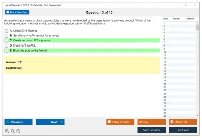 Logical Operations CFR-210 Logical Operations CyberSec First Responder Practice test exam simulator test engine exam Prep practice test questions answers Image 3