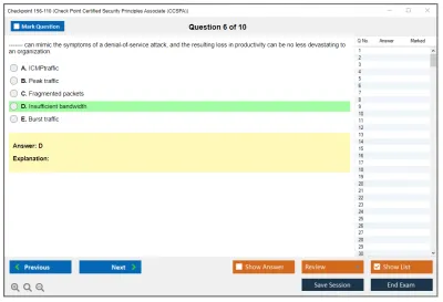 Checkpoint 156-110 Check Point Certified Security Principles Associate (CCSPA) Practice test exam simulator test engine exam Prep practice test questions answers Image 6