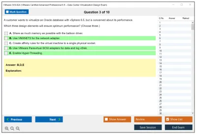 VMware 3V0-624 VMware Certified Advanced Professional 6.5 – Data Center Virtualization Design Exam Practice test exam simulator test engine exam Prep practice test questions answers Image 3