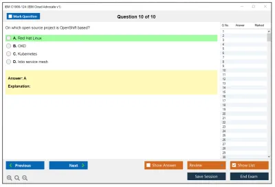 IBM C1000-124 IBM Cloud Advocate v1 Practice test exam simulator test engine exam Prep practice test questions answers Image 10