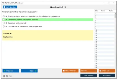 ITIL ITILFND-V4 ITIL 4 Foundation Practice test exam simulator test engine exam Prep practice test questions answers Image 6