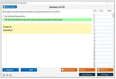 Cisco 700-150 Introduction to Cisco Sales Practice test exam simulator test engine exam Prep practice test questions answers Image 9