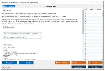 Microsoft 70-480 Programming in HTML5 with JavaScript and CSS3 Practice test exam simulator test engine exam Prep practice test questions answers Image 1