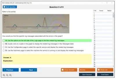 SAS Institute A00-251 Administering SAS Viya 3.5 Practice test exam simulator test engine exam Prep practice test questions answers Image 6